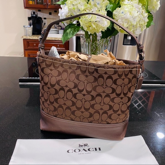 Coach Handbags - Coach 2156 Signature C Jacquard & Leather Bag